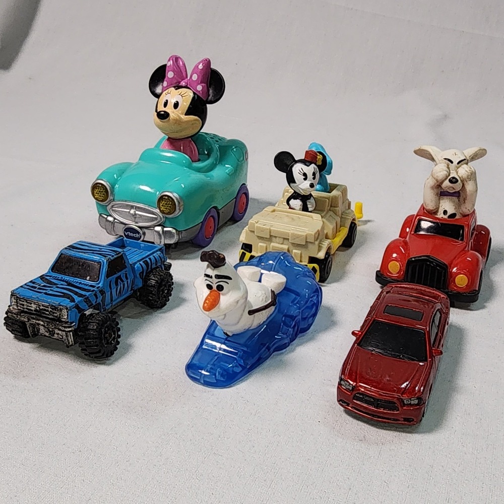 Vtech Smart Wheels Musical Car Disney Minnie Mouse Mickey Dalmatian Lot of 6